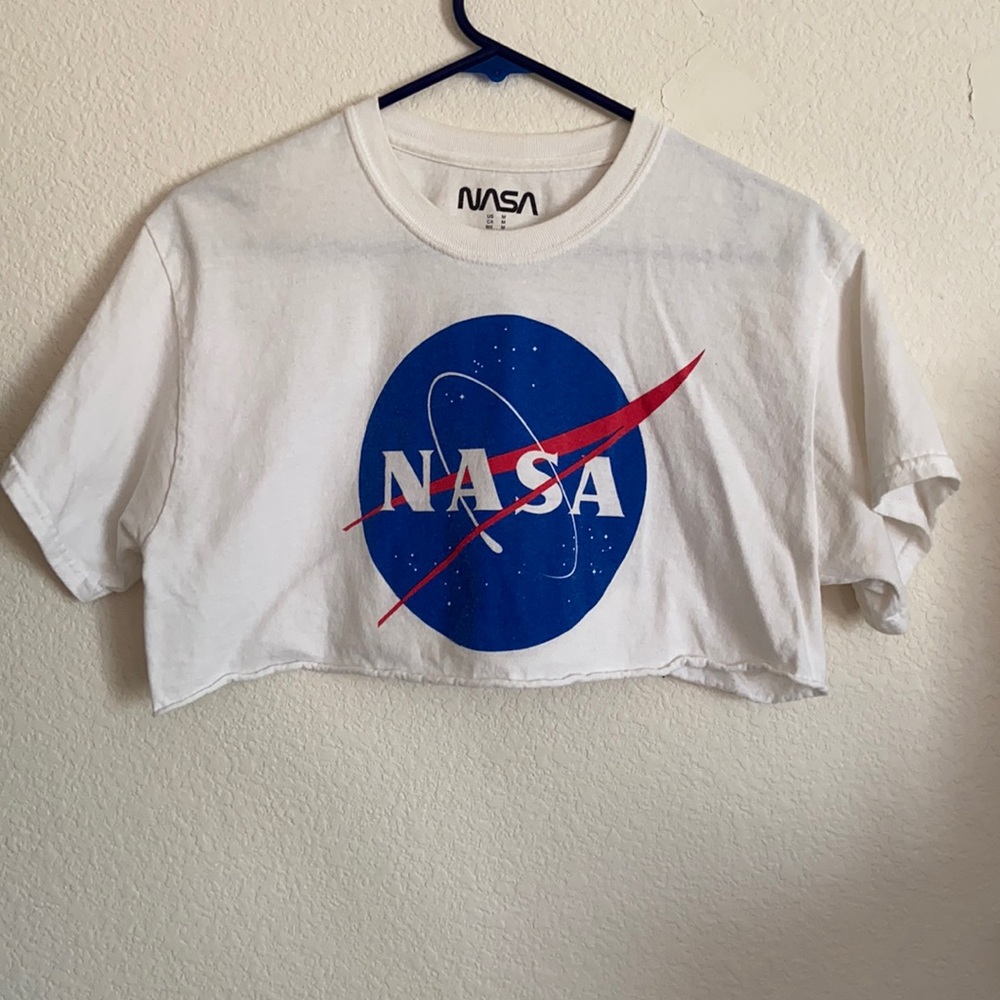 White “NASA” crop top